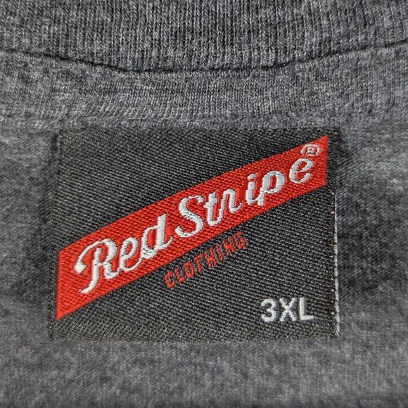 Red Stripe Lager Beer T-Shirt 3XL Gray Graphic Tee Jamaica Caribbean Brewery - Picture 3 of 6